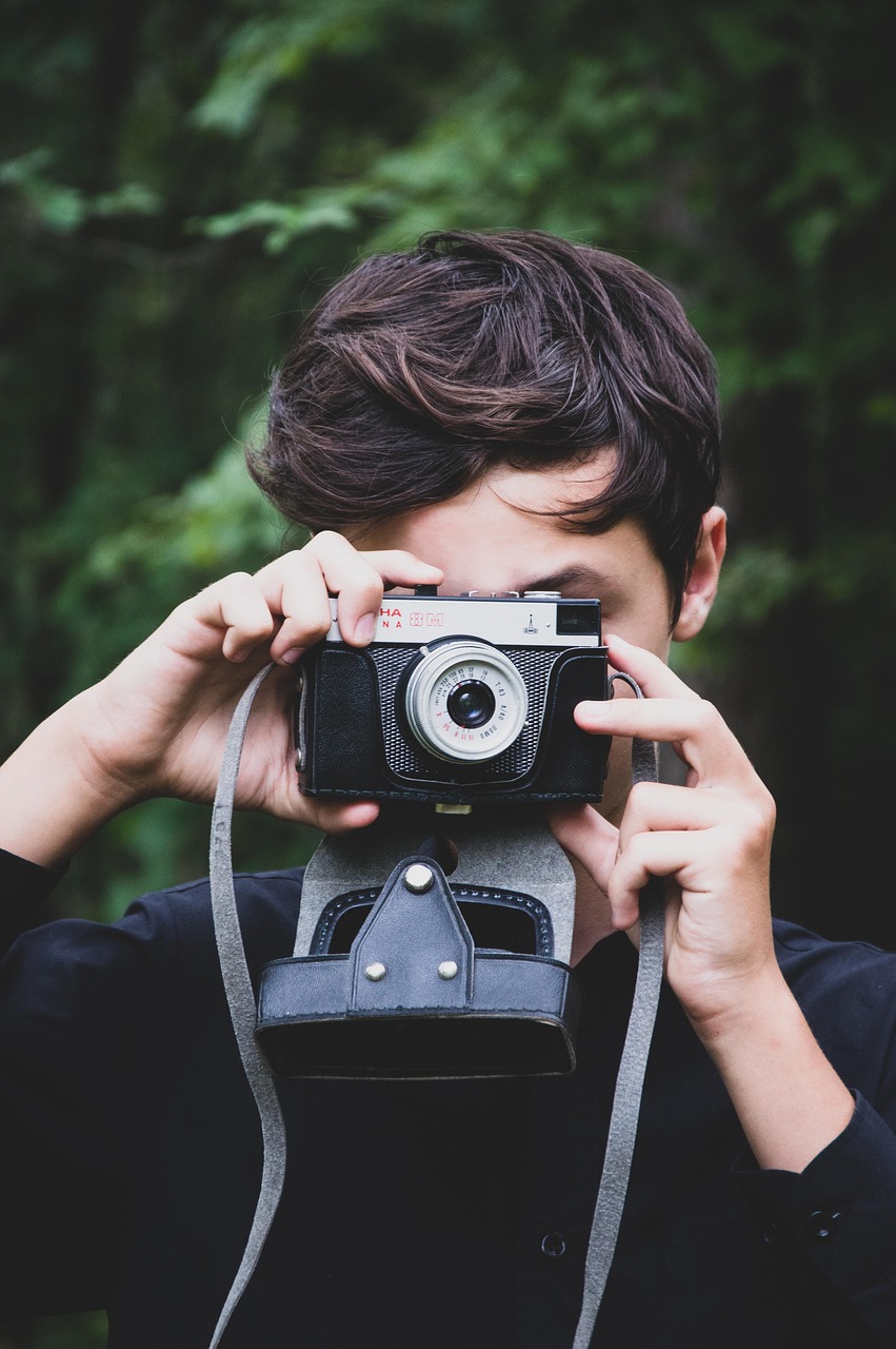 A vintage film camera