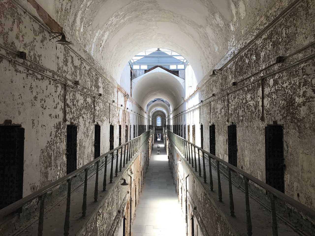A prison corridor