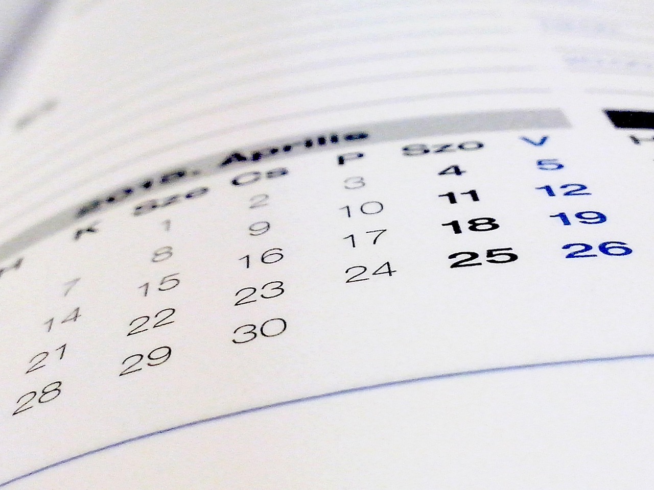 A calendar
