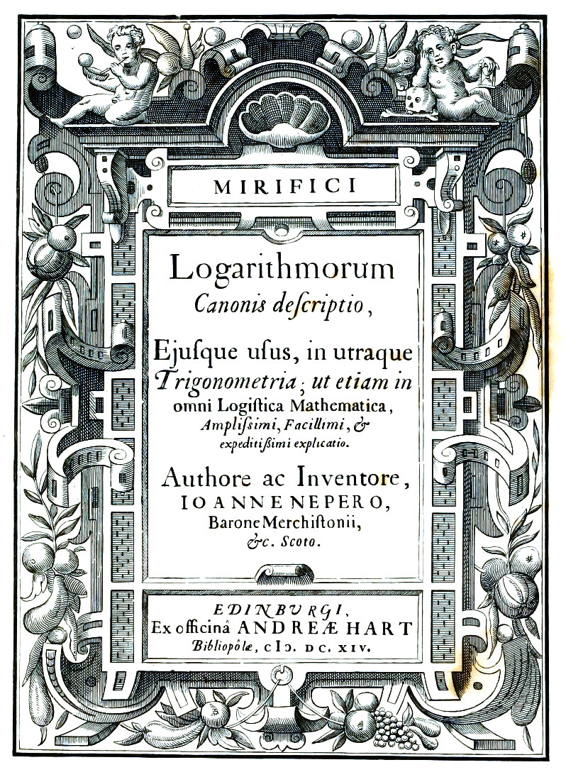 A page of logarithm tables