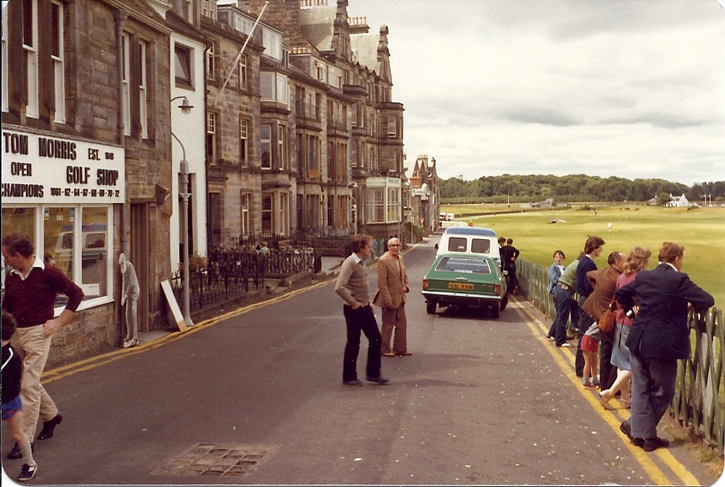 A street beside the Old Course at St Andrews, Scotland